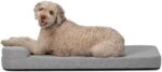 Dog Bed I Water Resistant Pet Bed I Removable Outer Cover I Grey Comfortable Dog Bed with Headrest I Grey (Intermediate)