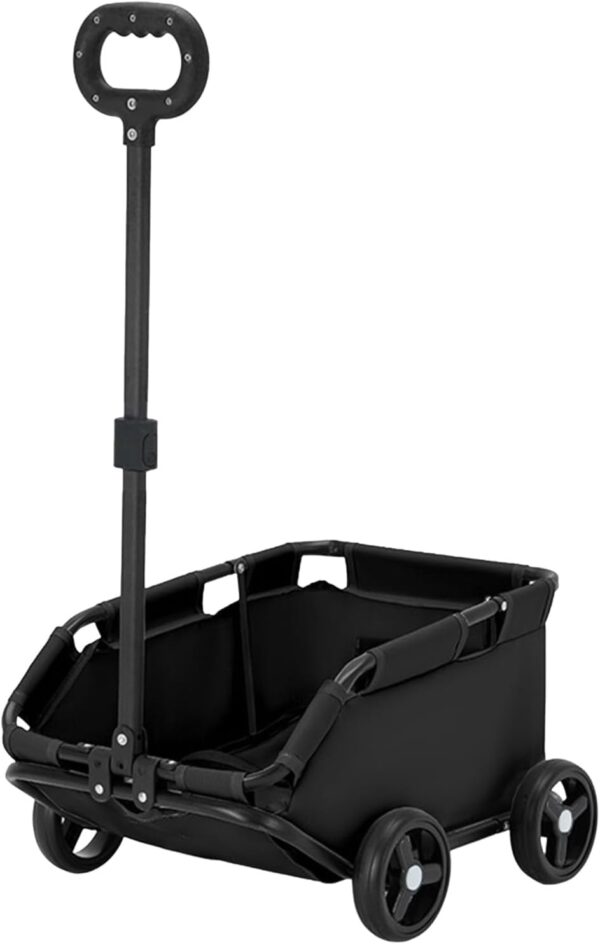 Dog Trolleys on Wheels, Pet Stroller with Safety Belt4 Wheels Folding Rolling Cat Dog Carrier Pet Carriage, Shopping Cart for Travelling Shopping Walking Playing Black