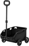 Dog Trolleys on Wheels, Pet Stroller with Safety Belt4 Wheels Folding Rolling Cat Dog Carrier Pet Carriage, Shopping Cart for Travelling Shopping Walking Playing Black