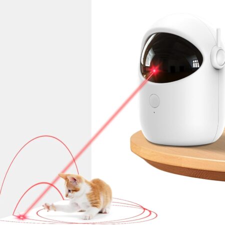 Laser Cat Toys for Indoor Cats, [2025 Newly Upgraded] Real Trajectory Motion Activated Cat Toy, Automatic Laser Pointer Interactive Automated Cat Toys for for Bored Indoor Adult Cats/Dogs/Kittenes
