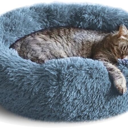 Cat Bed - Washable for Indoor Cats, Small, Large, Kitten, Small Dog - Anti-Anxiety Calming Pet Bed, Furniture, Round Nest