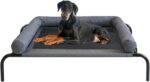 Cooling  Pet Cushion Bed Raised Dog Cots Beds for Small Dogs, Portable Indoor & Outdoor Pet Hammock Bed, Frame with Breathable Mesh and Removable Bolsters (42 Inch)