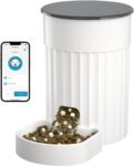 Automatic Cat Feeder 3L, 2.4G  Auto Pet Food Dispenser for Cats and Small Dogs, Timed Cat Feeder Programmable Portion Size with  Control &  1-10 Meals Per Day (White)