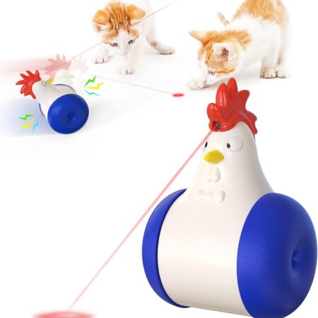 Cat Laser Pointer,  Light Pointer Cat Toys for Chirstmas Gifts 180 Degree Self Balancing Toy/Automatic Ball/Bird Chirping/Moving Balls