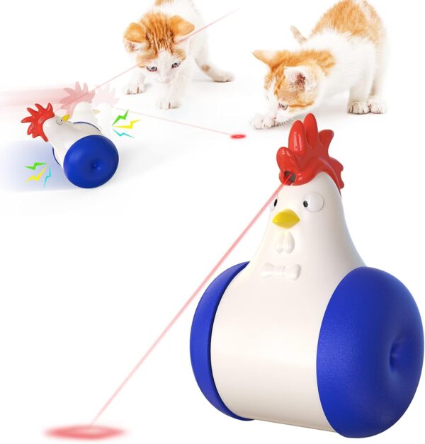 Cat Laser Pointer,  Light Pointer Cat Toys for Chirstmas Gifts 180 Degree Self Balancing Toy/Automatic Ball/Bird Chirping/Moving Balls