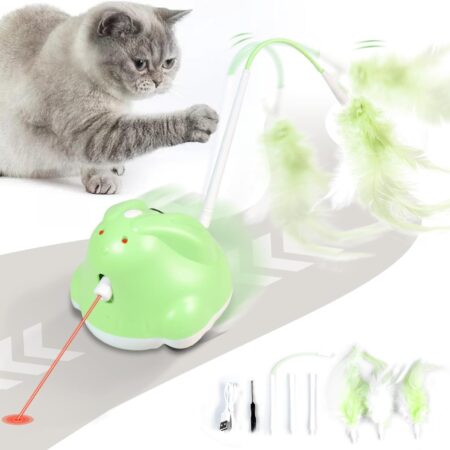 3 in 1 Interactive Cat Toys - Automatic Laser & Moving Toys for Home Alone Indoor Cats