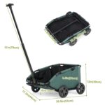 Dog Stroller 4 Wheels Folding Dog Cart Pet Stroller for Travelling Shopping Walking Playing for Small Dogs Cats (Dark Green)