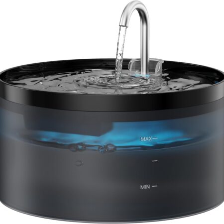 Cat Water Fountain: 108oz/3.2L Cat Fountain Super Silent Pet Water Fountain - Water Fountains for Cats Indoor - Faucet Cat Fountain - Quiet Water Pump - Suitable for Cats and Dogs -