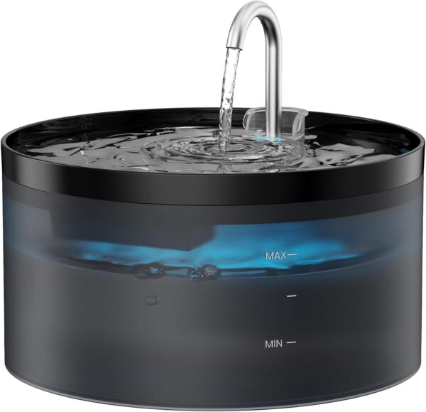 Cat Water Fountain: 108oz/3.2L Cat Fountain Super Silent Pet Water Fountain - Water Fountains for Cats Indoor - Faucet Cat Fountain - Quiet Water Pump - Suitable for Cats and Dogs -