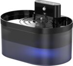 Wireless Cat Water Fountain: Pet Water Fountain Battery Operated, 74oz/2.2L Automatic Cat Water Dispenser，Rechargeable Drinking Fountain for Cats Indoor with Motion Sensor
