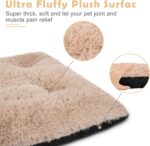 Large Dog Bed Crate Pad, Ultra Soft Calming Washable Non-Slip Kennel Mat for Extra Large Medium Small Dogs & Cats Sleeping and Anti Anxiety