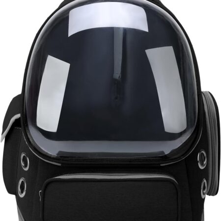 Cat Backpack Carrier for Cats and Small Dogs, Breathable Cat Bubble Backpack, Airline Approved Pet Travel Carrier for Hiking Camping Outdoor(Black)
