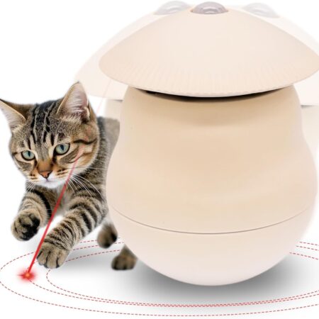 Laser Toys, Interactive Laser cat Dog Toys, Rechargeable Tumbler Interactive Toys, 3 Adjustable Modes, 360° Irregular Rotation, Bored Indoor Cats/Dogs, Resistant Grasp and bite