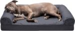 Orthopedic Dog Bed for Large/Medium Dogs w/Removable Bolsters & Washable Cover, For Dogs Up to 55 lbs - Quilted Sofa - Iron Gray, Large