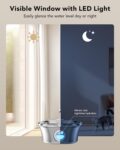 Cat Water Fountain with Water Level Window,  108oz/3.2L Stainless Steel Automatic Pet Water Fountain, Dishwasher Safe Dog Water Dispenser with Ultra-Quiet Pump, Multi-Filtration System