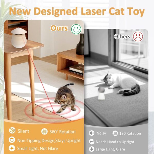 Laser Toys, Interactive Laser cat Dog Toys, Rechargeable Tumbler Interactive Toys, 3 Adjustable Modes, 360° Irregular Rotation, Bored Indoor Cats/Dogs, Resistant Grasp and bite