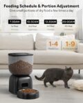 Automatic Cat Feeder, Cat Food Dispenser Battery-Operated with 180-Day Battery Life, Timed Pet Feeder for Cats and Dogs, Desiccant Bag, Programmable Portion Control, 4 Daily Meals, 10s Voice Recorder