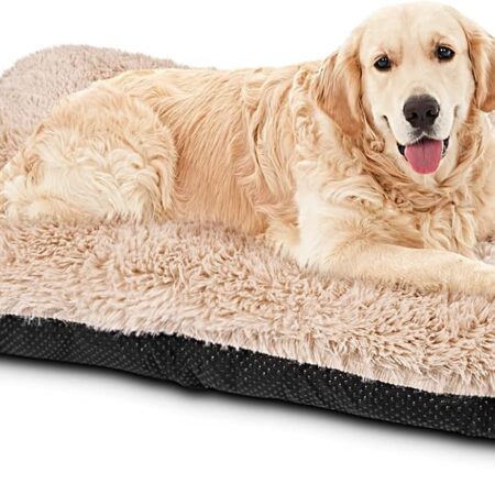 Large Dog Bed Crate Pad, Ultra Soft Calming Washable Non-Slip Kennel Mat for Extra Large Medium Small Dogs & Cats Sleeping and Anti Anxiety