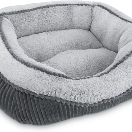Dog Beds for Small Medium Large Dogs & Cats. Washable Pet Bed, Orthopedic Dog Sofa Bed, Luxury Wide Side Fancy Design, Soft Calming Sleeping Warming Puppy Bed, Non-Slip Bottom