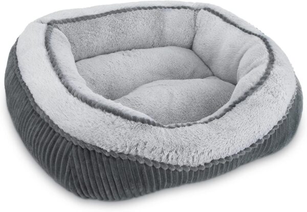 Dog Beds for Small Medium Large Dogs & Cats. Washable Pet Bed, Orthopedic Dog Sofa Bed, Luxury Wide Side Fancy Design, Soft Calming Sleeping Warming Puppy Bed, Non-Slip Bottom