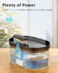 Wireless Cat Water Fountain: Pet Water Fountain Battery Operated, 74oz/2.2L Automatic Cat Water Dispenser，Rechargeable Drinking Fountain for Cats Indoor with Motion Sensor