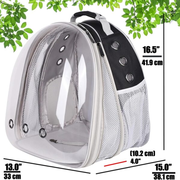 Front Expandable Large Cat Backpack Carrier, Fit up to 20 lbs, Space Capsule Bubble Window Pet Carrier Backpack for Large Fat Cat and Small Puppy