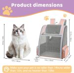 Cat Backpack Carrier Large Pet Backpack for Small Dog Medium Cat Puppy Kitten Bunny up to 15lbs, Ventilated Mesh Dog Collapsible Travel Backpack for Hiking Walking Outdoor